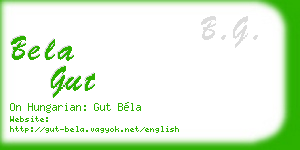 bela gut business card